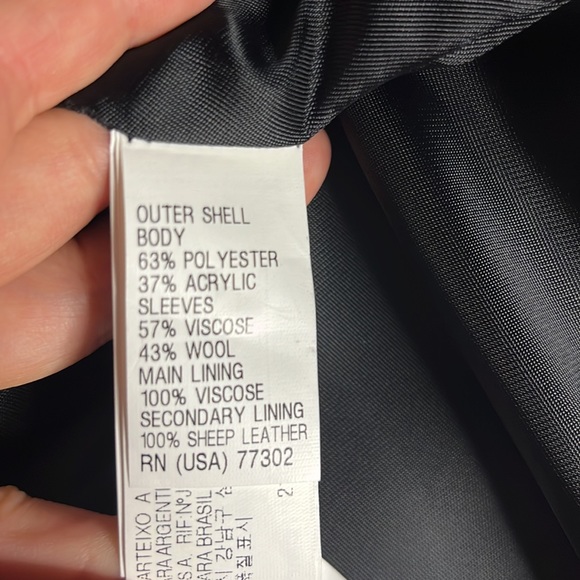 Zara Aztec Leather Wool Jacket - Picture 6 of 6